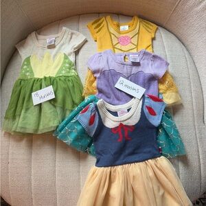 Disney Girls Dress Set in Green, Yellow, Purple, Blue